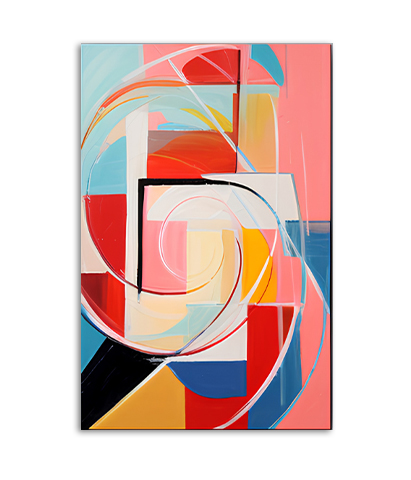 Prism Spiral Abstract Canvas Art