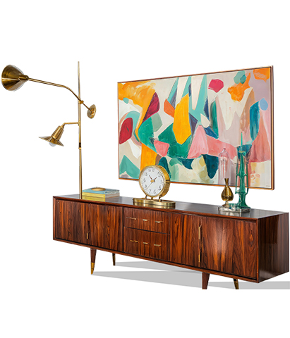 Ethereal Harvest Mid-Century Abstract Print